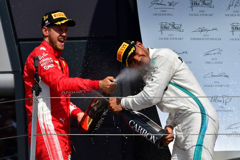 Vettel e Hamilton, i duellanti per il titolo 2018. Afp